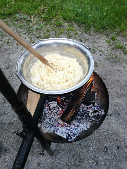 Das ist der Gold-Tilsiter im Waldfondue